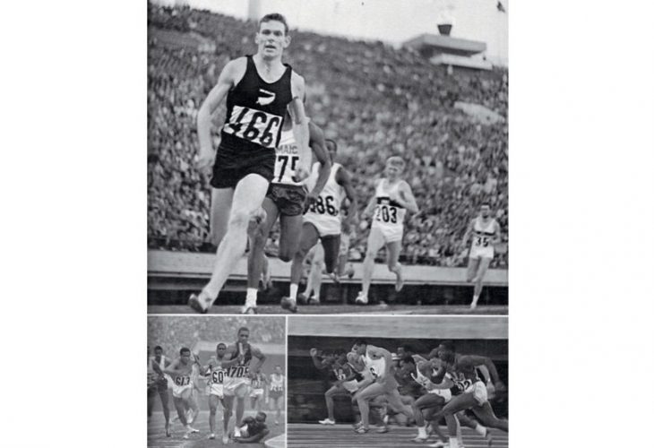 800METER: New Zealands «store sønn» (øverst), Peter Snell drar fra konkurrentene på 800meter, og vinner på tiden 1:45.1 under OL i Tokyo i 1964.